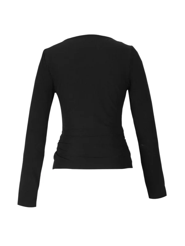 Women's Long Sleeve Tops Casual Scoop Neck Ribbed Knit Slim Fitted Basic Tee Shirts Trendy Spring Outfits - Image 4