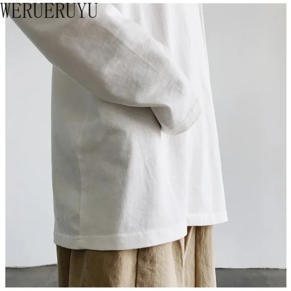 Long Sleeve Loose T Shirt White Top Womens Y2k Clothes Autumn Winter Korean Fashion Harajuku Casual T-shirts for Women 2024 New - Image 3