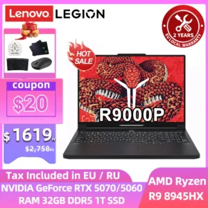 Lenovo LEGION E-sports Gaming Laptop Ryzen 9 8945HX GeForce RTX 5060/5070 RAM 32GB 1T SSD 16-inch 240Hz Screen Game Notebook PC