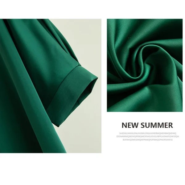2025 New In Summer Satin Silk Half-Sleeve Tee Tops Basic Solid Women‘s T-Shirt Casual O-neck Thin Shirts Ladies Loose Blouses - Image 6