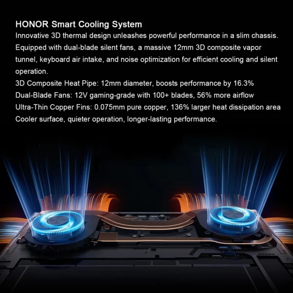 HONOR Laptop MagicBook Pro 16 2025 16" Inch 3.1K 165Hz Intel Ultra 5 9 Arc RTX5070 GPU 32GB 1TB Notebook Ultrabook Game Computer - Image 5