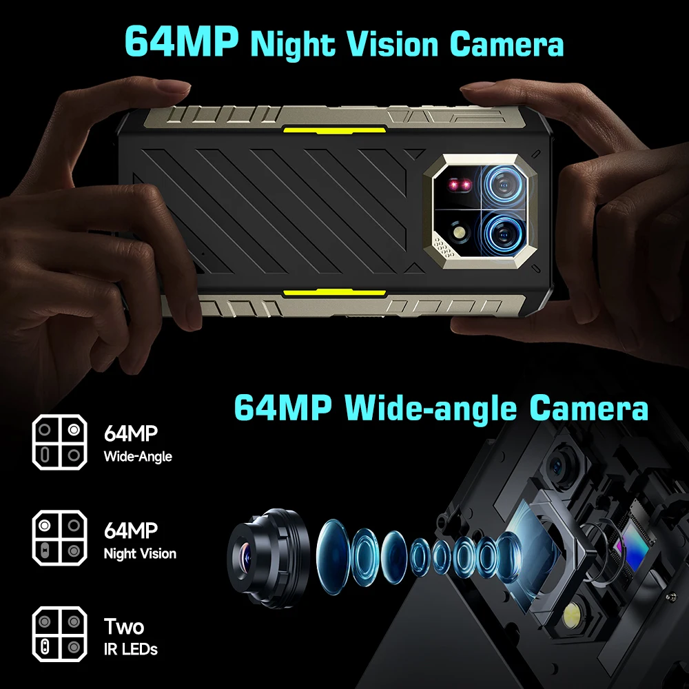 Ulefone Armor 22 Rugged Phone ,16GB (8GB+8GB) RAM ,128GB/256GB ROM , Android 13 Smartphone,NFC 64MP 4G Phone - Image 3