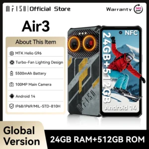 IIIF150 Air3 512GB 12GB Rugged Smartphone Machine 100MP Camera Dynamic Island Ultra-Thin Rugged 30W Fast Charge Android 14 G96