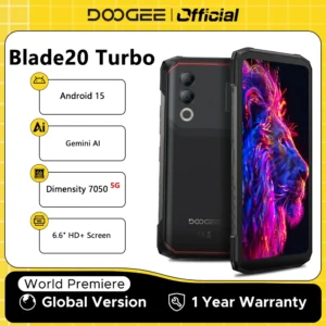 kf-S14e2c5d954d0414090f5342c2f8d63ccV Global Version DOOGEE Blade20 Turbo 5G Rugged Phone Android 15 Gemini Al 10300mAh Battery 6.6'' HD+ 8GB 256GB NFC Smartphone