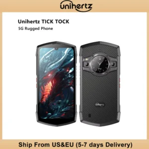 kf-S1a9cf0ba26684ba8af6697ce1d0de2b7B Unihertz Tick Tock 5G Rugged Smartphone Android 128GB 48MP Camera Cellphone 6000mAh Phone with Dual-Screen IP 68 Waterproof
