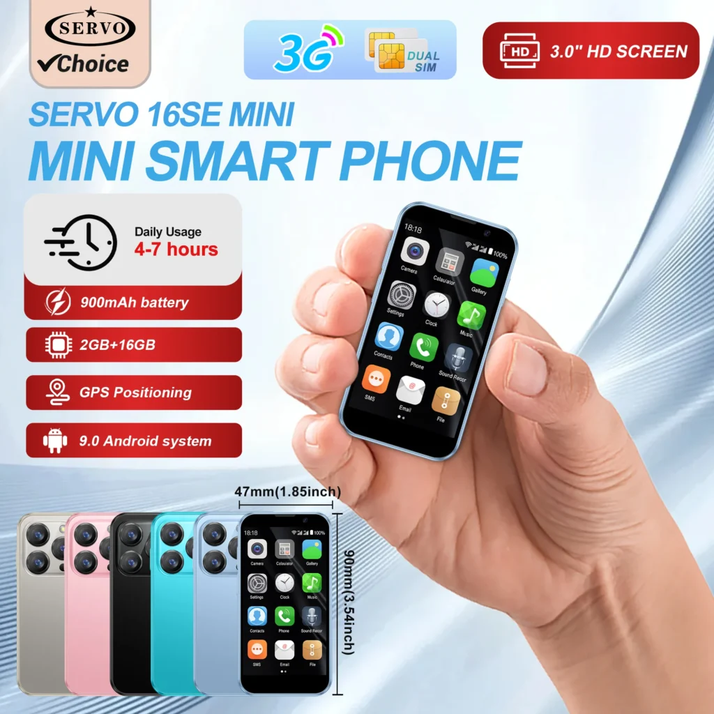 2025 New Mini Android Smartphone 3G WCDMA 2GB RAM 16GB ROM 3.0" Display 5MP Camera Dual SIM Smart Cellphone Play Store WhatsAPP