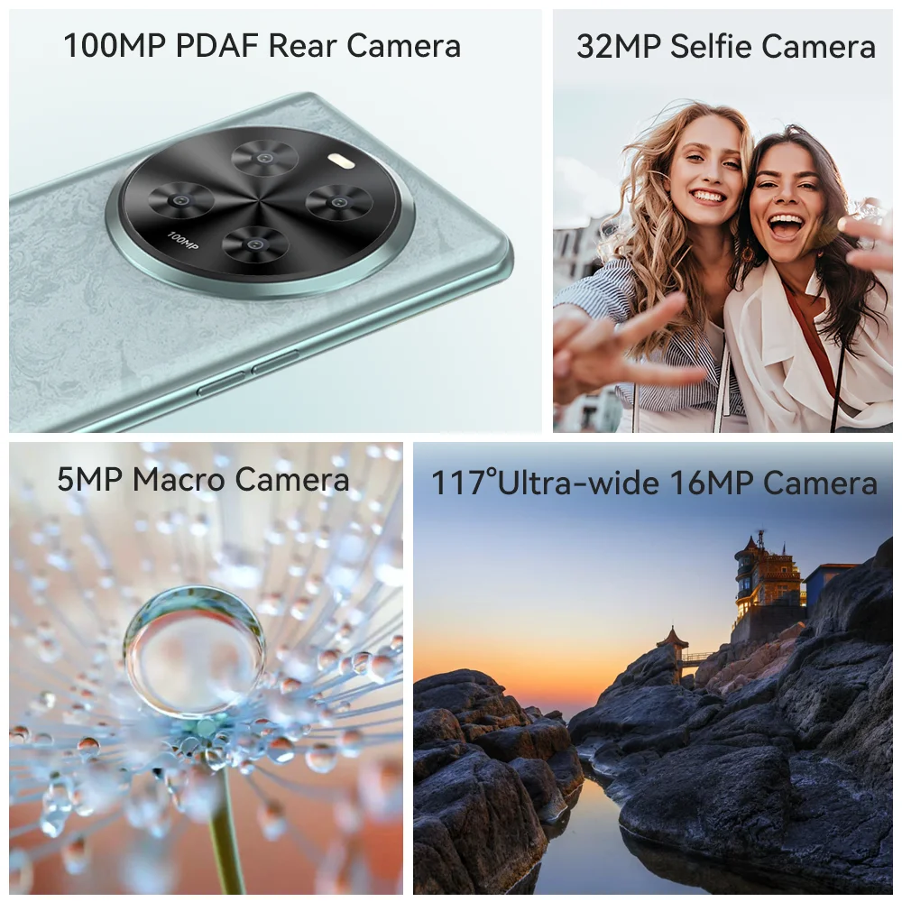 Cubot Hafury Meet, Smartphone Android, 6.67" 120Hz AMOLED Curved Screen, 24GB RAM(12GB+12GB), 256GB ROM, Helio G99,100MP,NFC, - Image 4