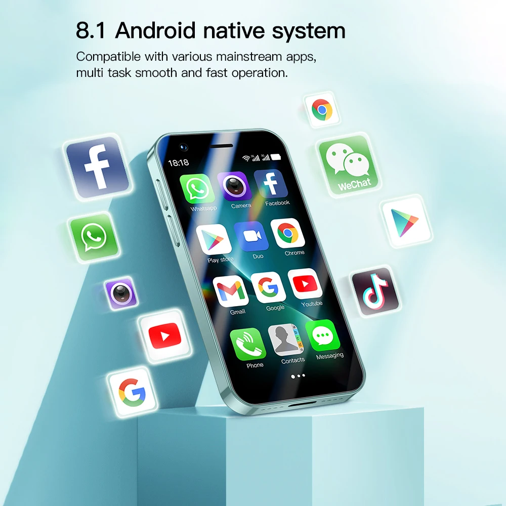 SOYES F8 Pro Max Mini Android8.1 Smartphone 3.0 Inch Display 1GB RAM 16GB ROM Dual SIM Standby Play Store 3G Network Small Phone - Image 2