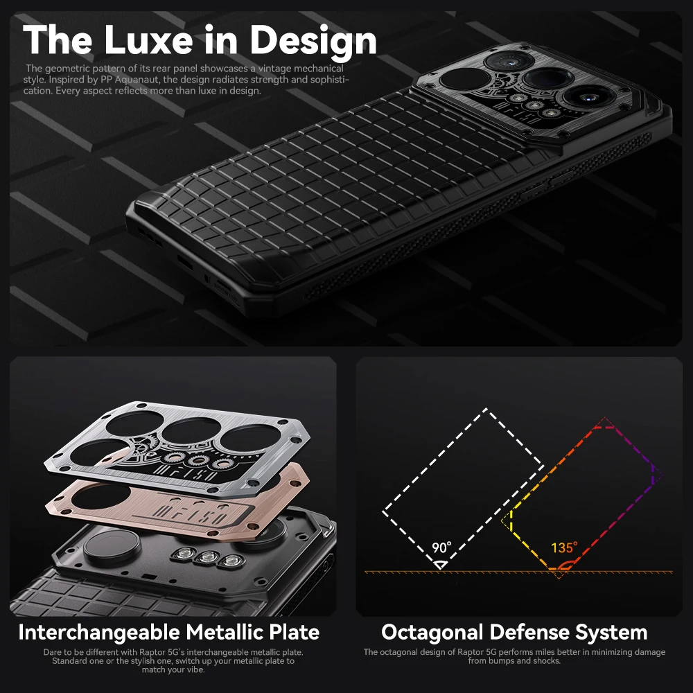 IIIF150 Raptor 5G Rugged Smartphone Android 14 Rugged Mobile Phone 6.78'' 120Hz AMOLED Display 16GB+512GB 50MP 10000mAh 65W - Image 2