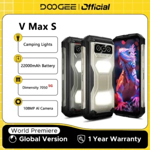 kf-S68c1c44f747746809b93f1cb675935a8W World Premiere DOOGEE V Max S 5G Rugged Phone Dual Camping Lights 22000mAh Battery 24GB(8+16) 256GB 108MP AI Camera Smartphone
