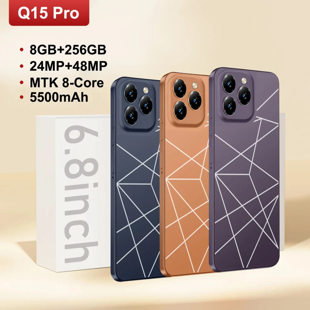 Smartphone A16 Pro,4G Phone Android,6.8in,8GB RAM,256GB ROM,Dual SIM,Mobile phones,Google Play Store,24+48MP,6800mAh,Cellphones
