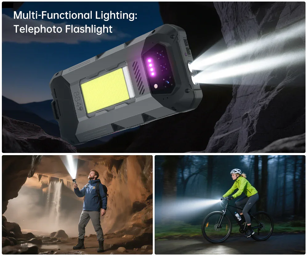 8849 Hike Unihertz Rugged Smartphone 23800mAh 24GB+512GB Expandable 2TB 1200Lumen Flashlight Android14 Two Speakers 6.79'' 120Hz - Image 3