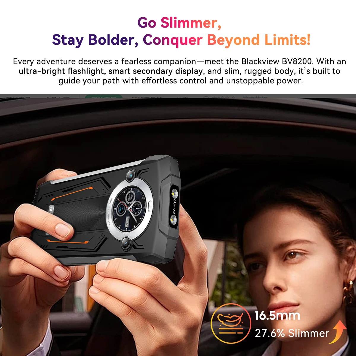 Blackview BV8200 Rugged Phone 6.5" 2.4K 120Hz Display, MTK Helio G100 Smartphone Android 14,12GB 256GB 8800Ah NFC CellPhone 50MP - Image 6