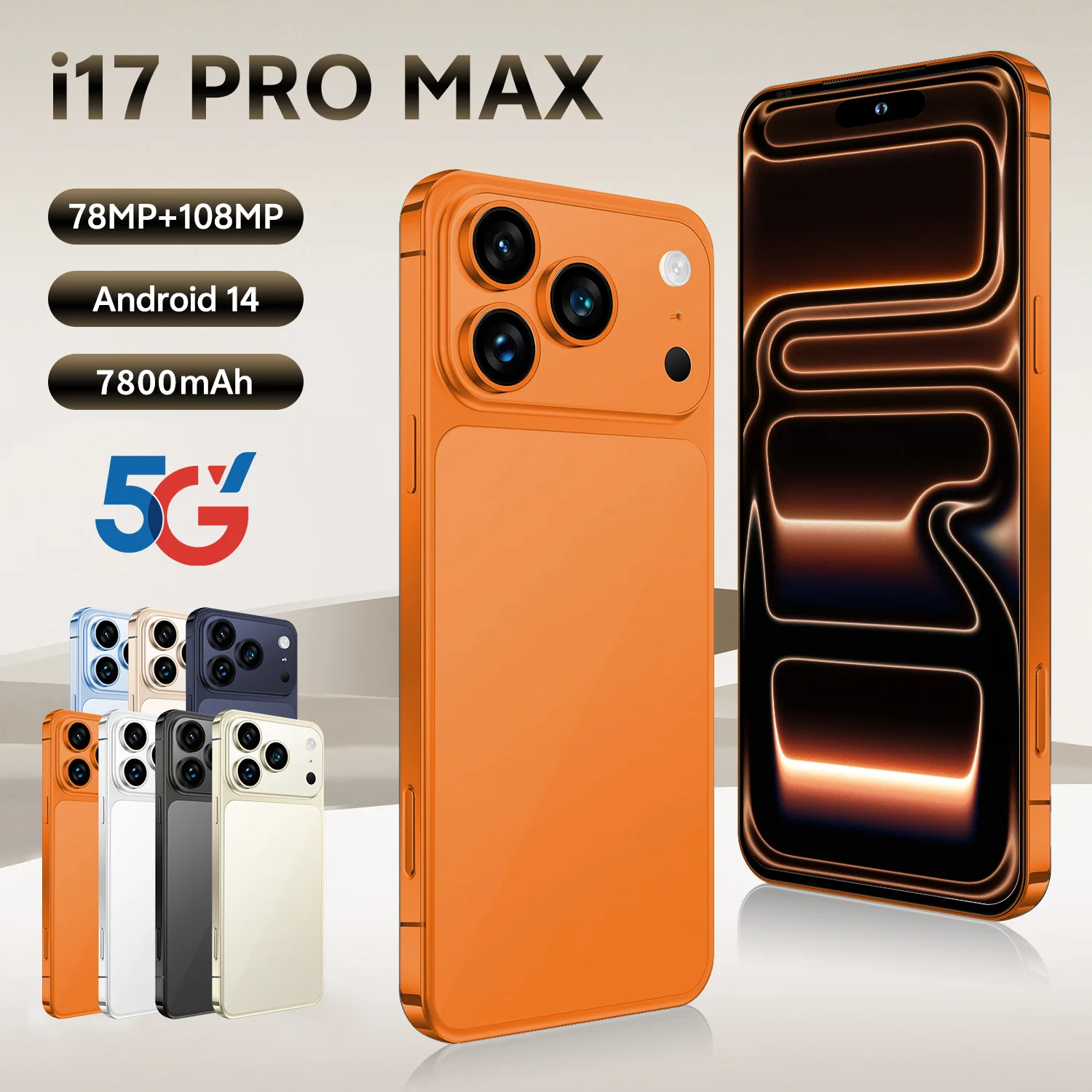Global Version 17Pro Max Smartphone Android 12 6.56 inch Screen,16GB+1TB 8+16MP Mobile Phone 5000mAh For Google Play Store Phone - Image 2