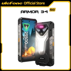 kf-S8d6b3a492f9f4ea08e502fb80f6883190 【World Premiere】Ulefone Armor 34 5G AI Rugged Phone 25500mAh Up to 32GB+512GB 120Hz 6.95" NFC Android 15 Smartphon