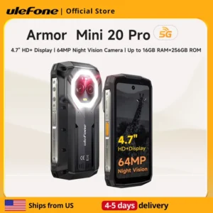 kf-S950851934da04290b218631c2f2260a9X 【Ships from US No tax】Ulefone 4.7" Rugged Phone Armor Mini 20 Pro 5G Android 14 16+256GB Smartphone 64MP Mobile phone