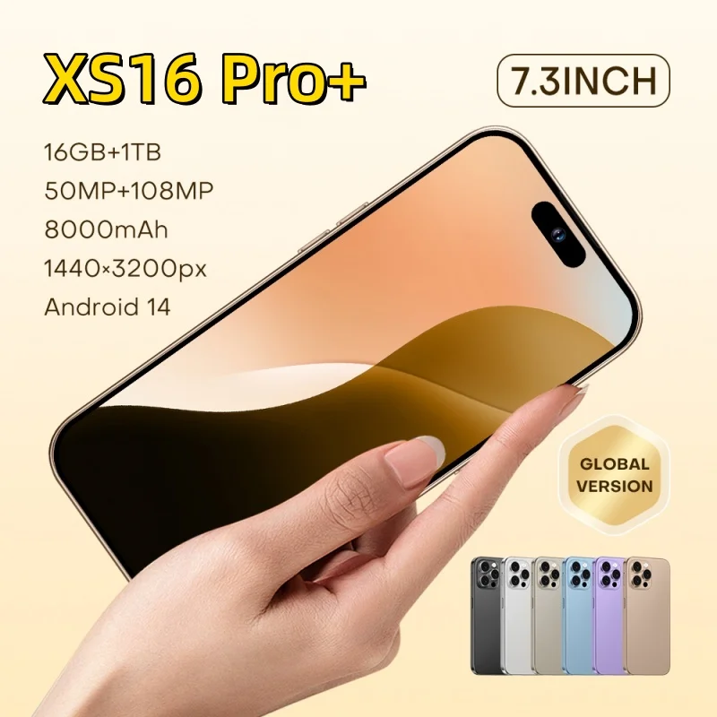 2025 Original Pad XS16 Pro+ Tablet PC 7.3 inch HD 4K Android 14 22GB+2TB 8000mAh Battery 4G 5G Dual Sim Card WiFi GPS Google Tab