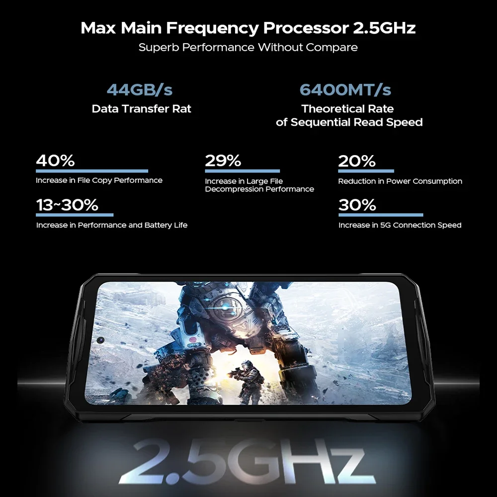 World Premiere DOOGEE V40 5G Rugged Phone 12GB 512GB Gaming Smartphone Dimensity 7300 6.78"120Hz Display 108MP Al Camera NFC - Image 3