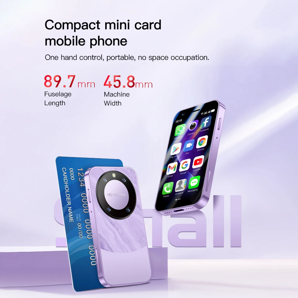 SOYES F8 Pro Max Mini Android8.1 Smartphone 3.0 Inch Display 1GB RAM 16GB ROM Dual SIM Standby Play Store 3G Network Small Phone - Image 3