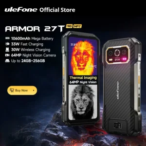 kf-Sad53b4912b49447ead0692e12c2e871em Ulefone Armor 27T 4G 10600mAh Rugged Phone Android 14 Smartphone 24GB +256GB 6.78"FHD+ 120Hz 64MP Night Vision Camera NFC