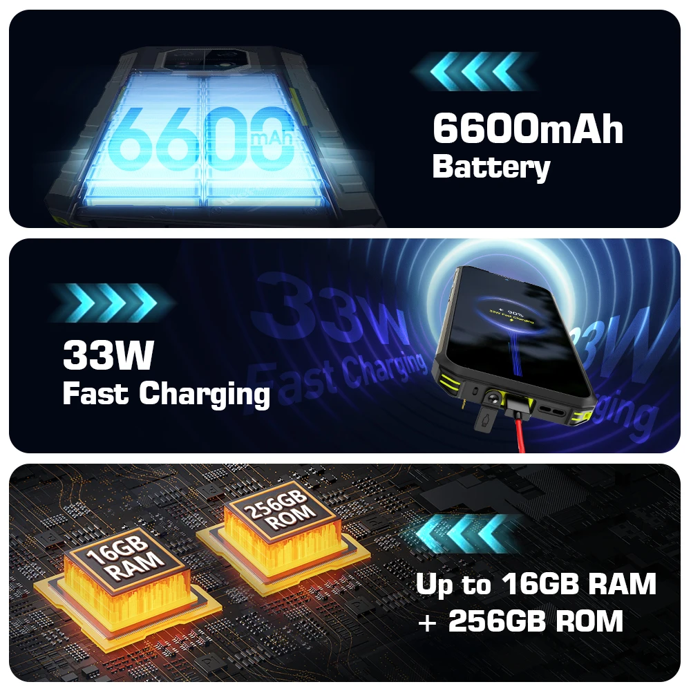 Ulefone Armor 22 Rugged Phone ,16GB (8GB+8GB) RAM ,128GB/256GB ROM , Android 13 Smartphone,NFC 64MP 4G Phone - Image 4