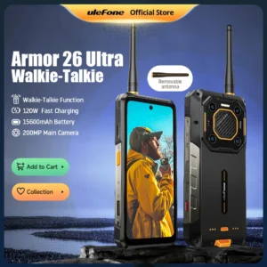 kf-Sb61a369661ee42e1b1a71cd70fad4606e Ulefone Armor 26 Ultra Walkie Talkie 5G Rugged Phone 120W 15600mAh 200MP+64MP +50MP NFC 6.78" FHD+ Waterproof Mobile Smartphone