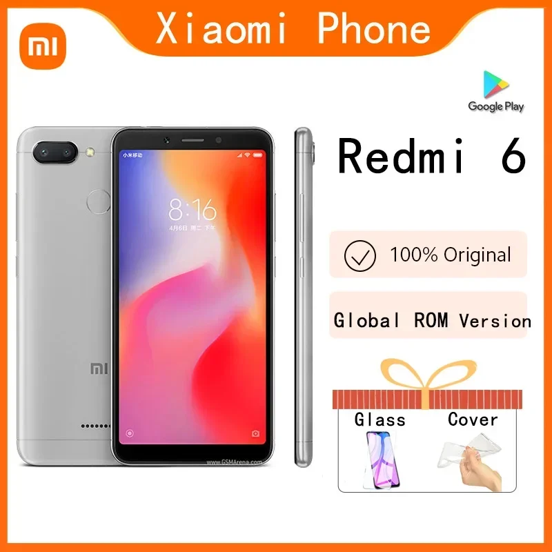 Original Xiaomi Redmi 6 4GB 64GB 13000mAh 6.6 inch celular googleplay Fingerprint Octa-core Global Rom 4G Smartphone - Image 5