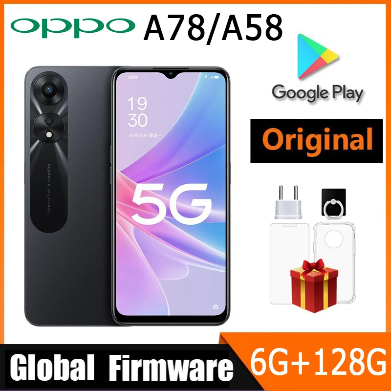 OPPO A58/A78 5G SmartPhone Global firmware MTK Dimensity 700 RAM 6GB ROM 128GB 6.56" camera 50MP 5000mAh used phone