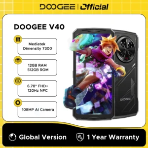 kf-Sd820f44c76ed4a53b47ed988b6e4793bW World Premiere DOOGEE V40 5G Rugged Phone 12GB 512GB Gaming Smartphone Dimensity 7300 6.78"120Hz Display 108MP Al Camera NFC