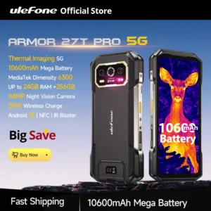 kf-Sdf57b984f87a4e94a8e2b1936e7ac647Y Ulefone Armor 27T Pro 5G Rugged Phone 10600mAh Android 14 Smartphone 50MP+64MP Night Camera 6.78" 120Hz 24GB+256GB NFC Mobile