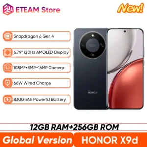 2025 New HONOR X9d Global Version 5G Smartphone 6.79" 120Hz AMOLED Display 8300mAh Batteey Anti drop Waterproof Phone 108MP NFC