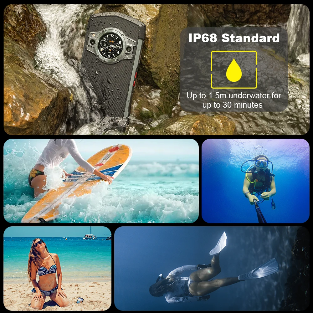 Unihertz Tick Tock 5G Rugged Smartphone Android 128GB 48MP Camera Cellphone 6000mAh Phone with Dual-Screen IP 68 Waterproof - Image 2