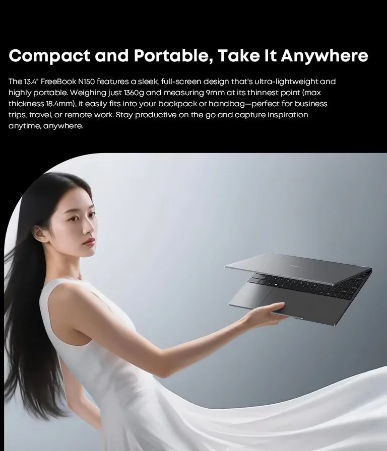 CHUWI FreeBook Tablet Laptop2-in-1 Intel N150 13.5'' FHD Touch Screen 16GB LPDDR5 RAM 512GB SSD WIFI6 BT5.2 Windows 11 Notebook - Image 5