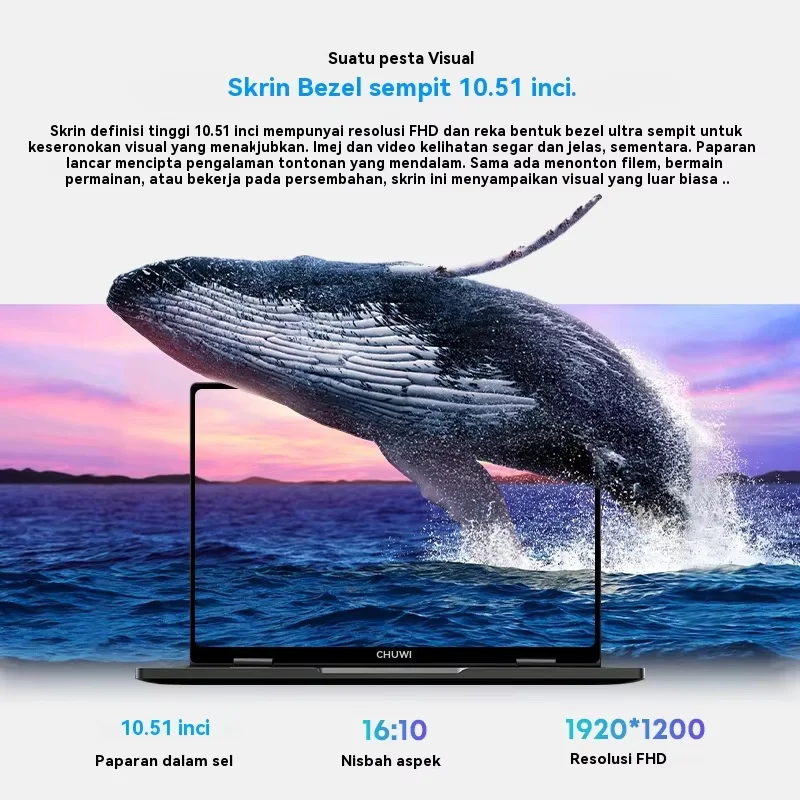 CHUWI MiniBook X 2 in 1 Laptop Intel N150(up to 3.6GHz) 512GB ROM 16GB LPDDR5 10.51" 1200x1920 FHD IPS Windows 11 Notebook - Image 3