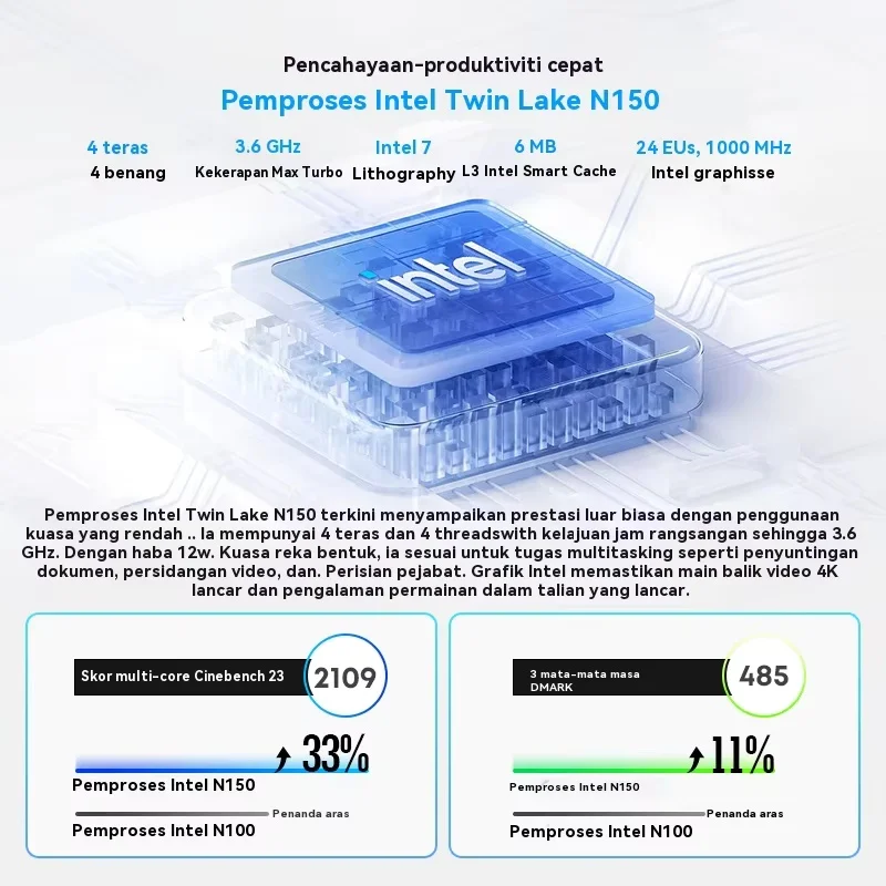 CHUWI MiniBook X 2 in 1 Laptop Intel N150(up to 3.6GHz) 512GB ROM 16GB LPDDR5 10.51" 1200x1920 FHD IPS Windows 11 Notebook - Image 2